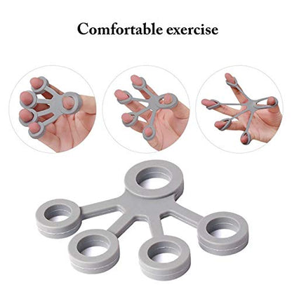 4 Pcs Silicone Finger Stretcher, Hand Stretcher for Strength Training, Soft Finger Exercise Band, Creative Resistance Tool for Finger Dexterity, Compact and Portable Design, Set of 4