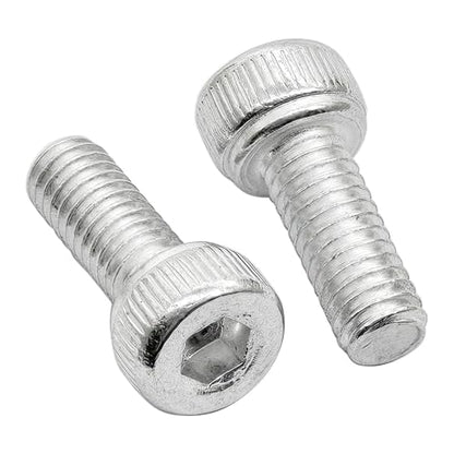 M4 x 10mm Hex Socket Head Cap Screws Bolts,6063 Aluminum Alloy Socket Head Cap Bolt Fasteners,Silver(20Pcs) - size: M4 x 10mm