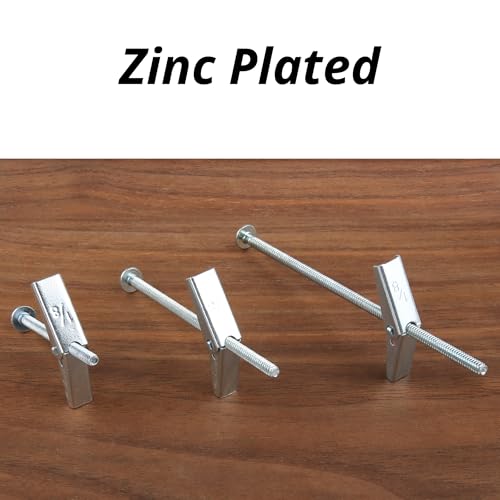HASWARE Toggle Bolt Zinc Plated Steel and Wing Nut for Hanging Heavy Items on Drywall 1/8 Multi (25 Pack) - size: 1/8 Multi (25 Pack)