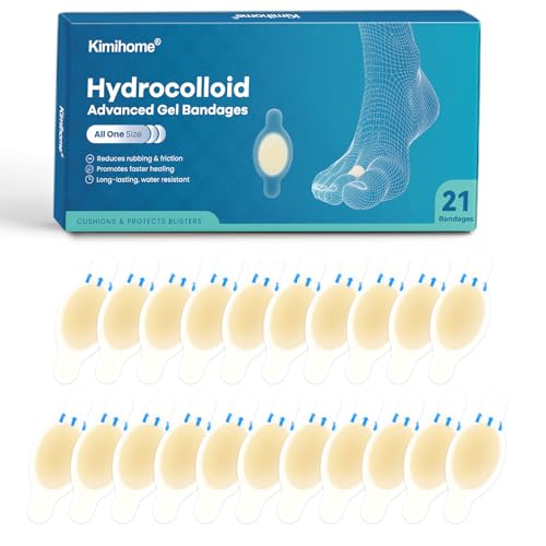 Gel Blister Bandages - 21 PCS Hydrocolloid Bandages for Feet, Blister Cushions Pads for Prevention Recovery, Water Resistant Adhesive Bandages for Heel, Toes, Daily & Travel Essentials (Toe Pack) - style: Toe Pack
