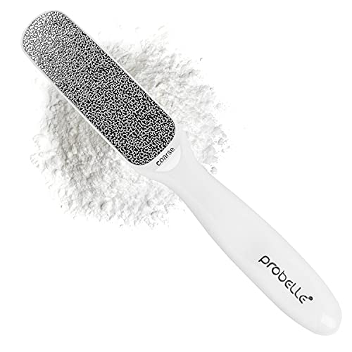 Probelle Double Sided Multidirectional Nickel Foot File Callus Remover - Immediately Reduces calluses and Corns to Powder for Instant Results, Safe Tool (White) - color: White