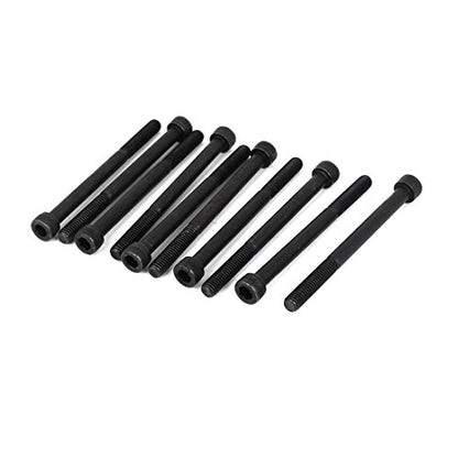 uxcell M6x75mm 12.9 Alloy Steel Hex Socket Screws Partially Threaded Bolt Black 10Pcs - size: M6x75mm