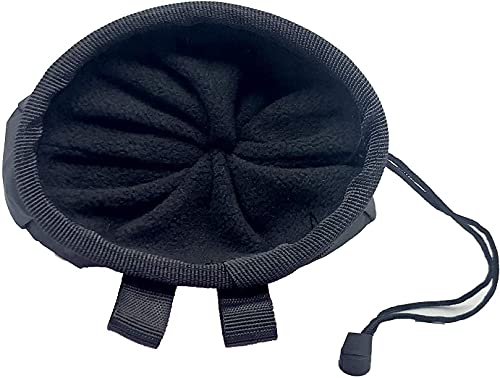 Chalk Bag, No Leak Rock Climbing Straw String Bag Drawstring Rock Climbing Chalk Bag Magnesia Sack with Zippered Pocket Adjustable Belt for Hunting, Hiking, Fitness Gym - color: Black