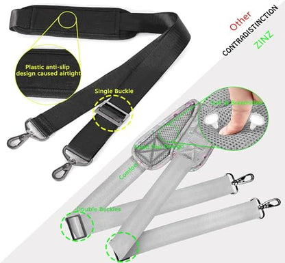 ZINZ Shoulder Strap 58" Ultra-Thick Fixed Padded and Adjustable Buckles Crossbody Strap for Briefcase Laptop Bag Luggage - color: Butterfly