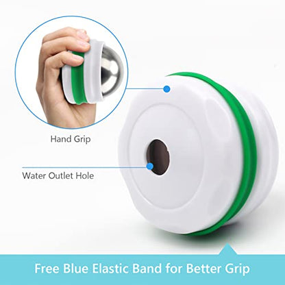 AHIER Cold Massage Roller Ball, Cold Therapy Relief, Free Rolling Removable Gel Ball Deep Tissue Massage Pain Relief, Great Tool for Back/Neck Pain, Muscles Recovery and Inflammation - color: Green White