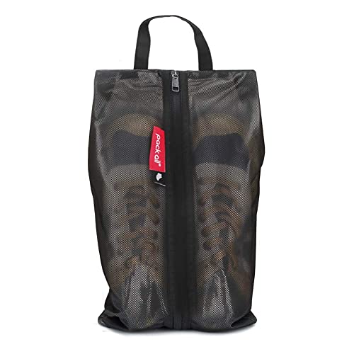 pack all Shoe Bag for Travel, Water-Resistant Shoe Pouch for Sports | Odor-Resistant, Dustproof, Portable, Soccer Cleats & Gym Storage, Fits Up to Size 11, 1 Pack, Black - color: Black, style: 1 Pack