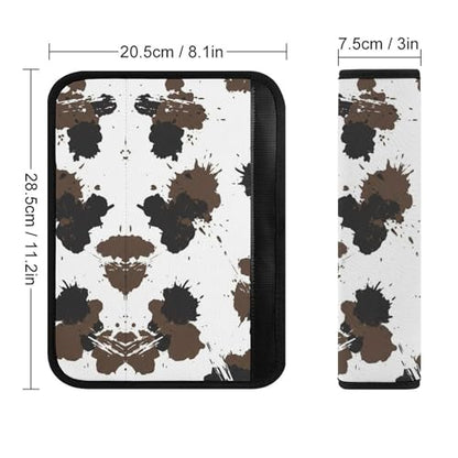 2 Pack Cow Print Dark Brown Seat Belt Shoulder Pad Universal Soft and Comfortable Seat Belt Covers Cushion for Kids, Most Cars, Comfortable Driving - color: Pattern 4