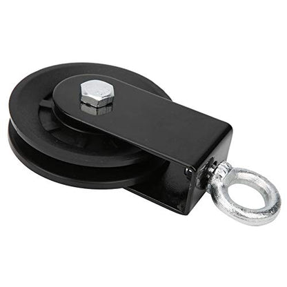 Dioche Fitness Equipment Support Pulley Hanging Wheel for IndoorOutdoor Ropes, PP Iron Plate, 155x88mm