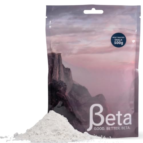 Beta Rock Climbing Chalk Premium, Heat Treated Loose Powdered Rock Climbing Chalk Made with 100% Magnesium Carbonate. 100% of Profits Donated. The Strongest Grip Possible. (Chalk Powder, Hand Chalk)
