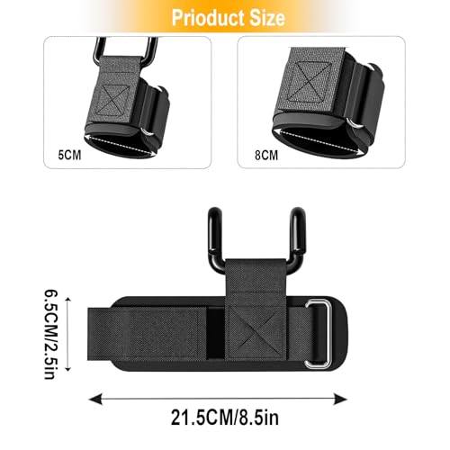Lifting Hooks for Weight Lifting, 1 Pair 330LB Heavy Duty Gym Straps | 330 LB Capacity, Heavy Duty Gym Lifting Straps, For Barbell, Deadlifts, Pull-Ups, Strength Training, Wrist Protection
