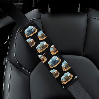 2 Piece Universal Fit Seat Belt Cover for Adult Use, Most Cars, Military Army Tank Seat Belt Covers Cushion, Shock Absorption - color: Pattern 1131