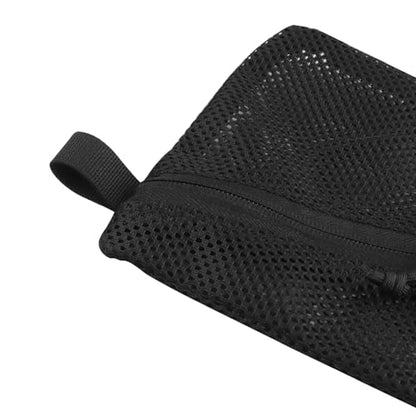 Tactical Mesh Pouch Insert, Modular Utility Admin Pockets Travel Organizer EDC Zipper Pouch 6X12,12X12 - color: BK, size: 6"x12"
