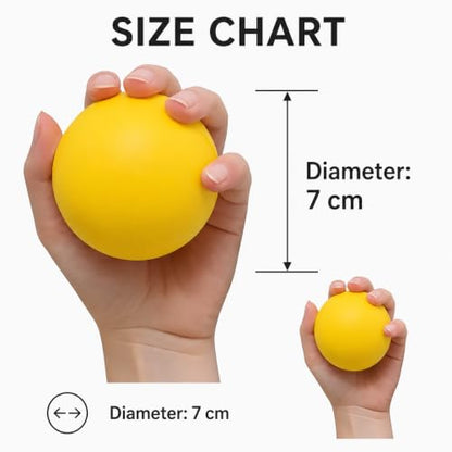 Hand Exercise Grip Ball, Finger Strengthener, Wrist and Hand Training Tool for Sports and Fitness - color: Yellow