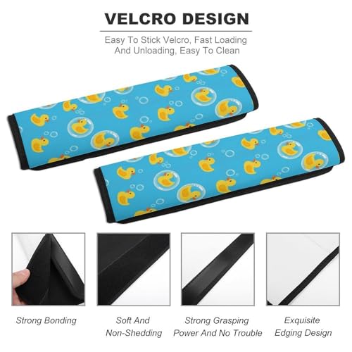 Soft Padded Car Seat Belt Pad for Child, Most Cars, 2 Piece Yellow Rubber Ducks Seat Belt Cushion Comfortable Driving - color: Pattern 939