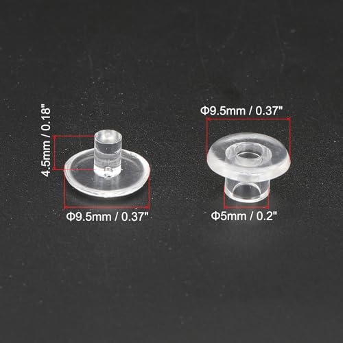 PATIKIL M5x4.5mm Plastic Binding Post, 50 Sets Plastic Chicago Screws Binding Screw Rivet Post Press-on Buckle for Leather Scrapbook Photo Albums, Transparent - color: Transparent, size: M5x4.5mm