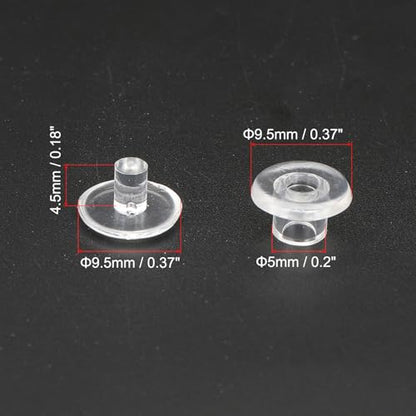 PATIKIL M5x4.5mm Plastic Binding Post, 50 Sets Plastic Chicago Screws Binding Screw Rivet Post Press-on Buckle for Leather Scrapbook Photo Albums, Transparent - color: Transparent, size: M5x4.5mm