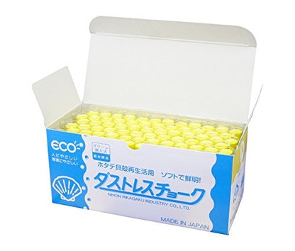 日本理化学 Dustless Chalk 72pcs, Yellow - color: Yellow