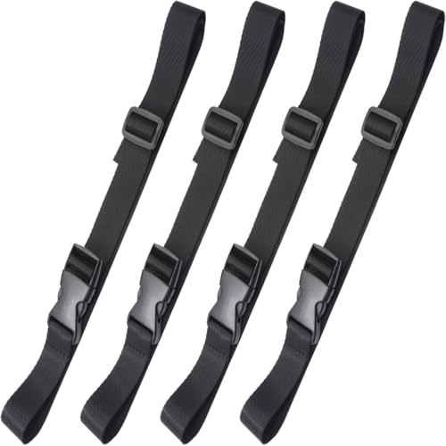 Nylon Strap with Buckle, Quick Release Short Adjustable Straps with Buckles, Securing Tie Down Straps for Backpacking, Compression Golf Bag, Camping Outdoor Activities 4Pcs 1" x 142" (12ft) - size: 16ft