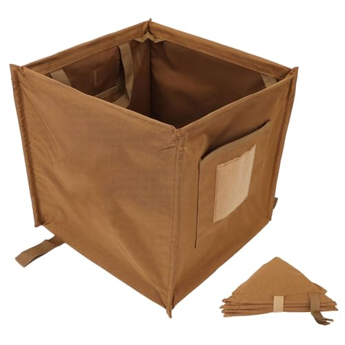 Arborist Throw Line Storage Cube, 33L Oxford Cloth Tree Cutting Equipment Throwline Box Outdoor Large Capacity Foldable Trash Can (Khaki) - color: Khaki