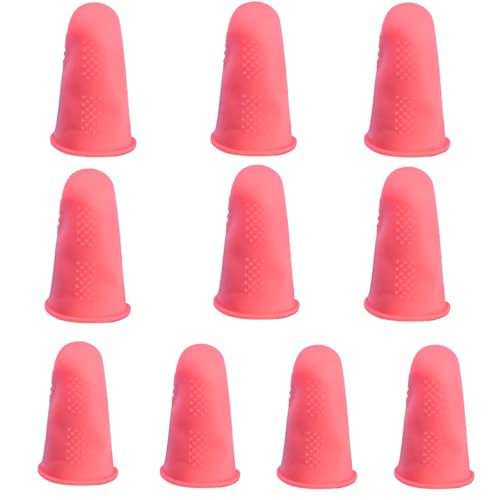High Elasticities Silicone Finger Guard Reusable Finger Protecting Sleeves for Cooking Gardening Skin Protecting - style: 10 pieces