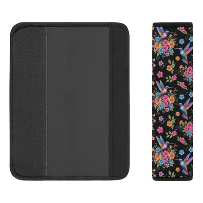 1 Pair Universal Soft and Comfortable Seat Belt Shoulder Pad for Adult Use, Stroller Pushchair High Chair, Flower Bird Hummingbird Neck Strap Covers, Anti-Slip Pad - color: Pattern 556