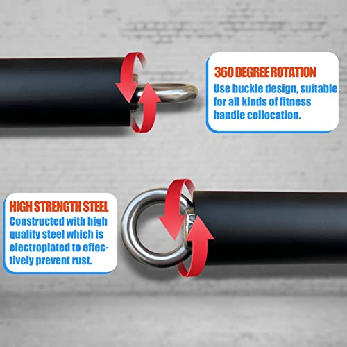 Non-Detachable LAT Pull Down Bar Cable Attachments for Gym, LAT Pulldown Attachments, Straight Bar, Resistance Band Bar for Weightlifting Workout - color: Long bar 1