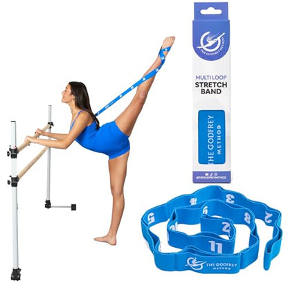 Multi Loop Stretch Band, Dance, Gymnastics, Cheerleading, 13 Loops, The Godfrey Method - color: Blue