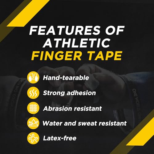OK TAPE Athletic Finger Tape (10Rolls 450FT), 0.5in Finge Wrap Tape, Extra Strong Adhesive Finger Support and Protect Tape, Hand Grip Tape for Rock Climbing, MMA, Jiu Jitsu, Volleyball, Black - color: Black