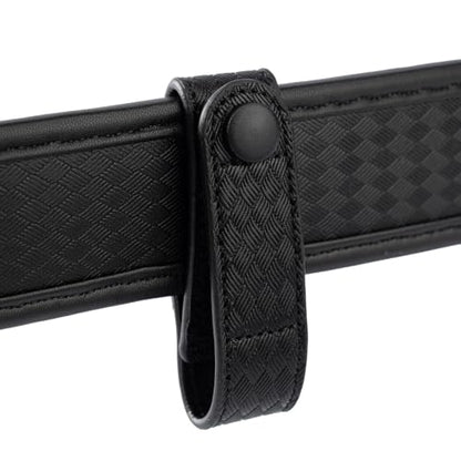 TACNEX Handcuff Strap w/Snap Closure Cuff Holder Nylon Keeper Chain/Hinged Cuffs Carrier Quick Release Clip Hook for ASP Handcuff 1.75"/ 2"/2.25" Duty Belt Law Enforcement Police Sheriff Security - size: 1 PCS, style: Basket Weave Strap with Copper Snap