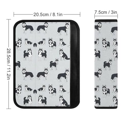 Universal Soft and Comfortable Cute Dogs Siberian Husky Seat Belt Shoulder Pad for Girls and Boys, Most Cars, 2 Pack Seat Belt Covers Cushion Shock Absorption - color: Pattern 1107