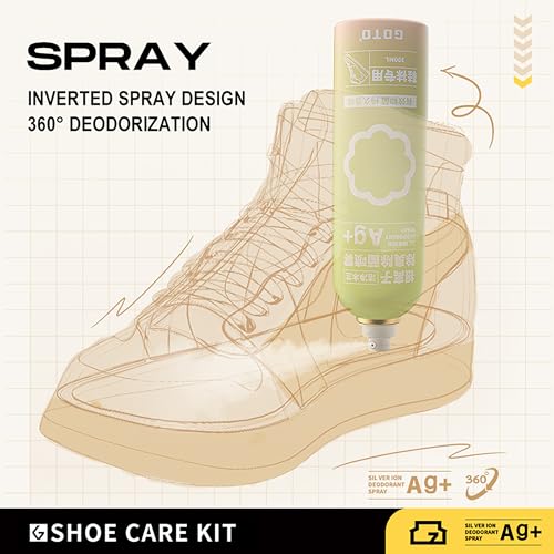GOTO Shoe Deodorizer Spray 10Fl oz, Shoe Odor Elimination, Fit for Shoes, Sneakers, Boots, Suede and Nubuck (Citrus Scent)