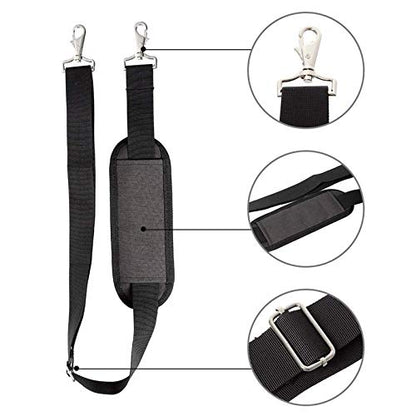 JAKAGO 61" Replacement Shoulder Strap, Padded Long Duffel Bag Strap Universal Adjustable Shoulder Belt with Non-Slip Pad