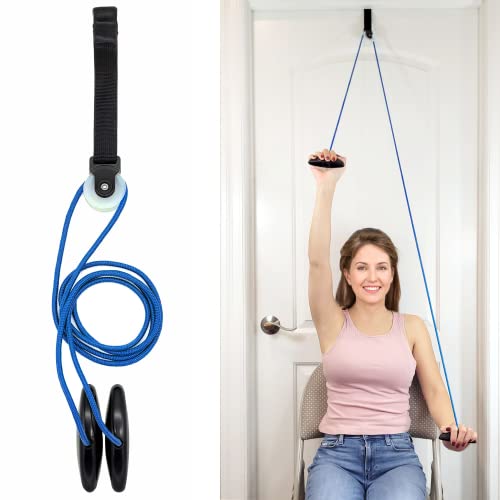 LiftAid Shoulder Pulley for Physical Therapy with Exercise Guide - Improves Shoulder Strength & Range of Motion - Reduces Pain, Helps in Muscle Recovery (Blue Pack of 10) - color: Blue Pack of 10