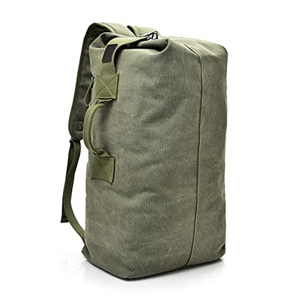 Large Capacity Travel Climbing Bag Tactical Military Duffel Bag Top Load Double Strap Canvas Backpack - color: Od