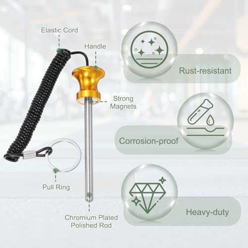 Weight Stack Pin, Weight Gym Pin Strength Training Equipment Replacement with Pull Rope for Commercial Home - color: Gold, size: 0.3 x 3.9 Inch