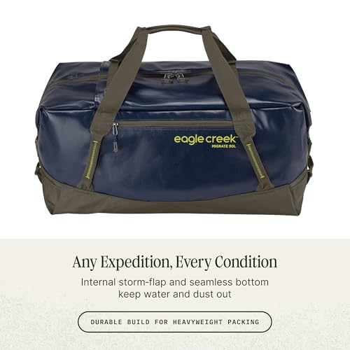 Eagle Creek Migrate 90L Duffel Bag – Lightweight, Durable Travel Duffel – Weather-Resistant Fabric – Comfortable Shoulder Straps - Rush Blue - color: Rush Blue