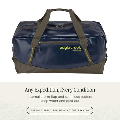 Eagle Creek Migrate 90L Duffel Bag – Lightweight, Durable Travel Duffel – Weather-Resistant Fabric – Comfortable Shoulder Straps - Rush Blue - color: Rush Blue