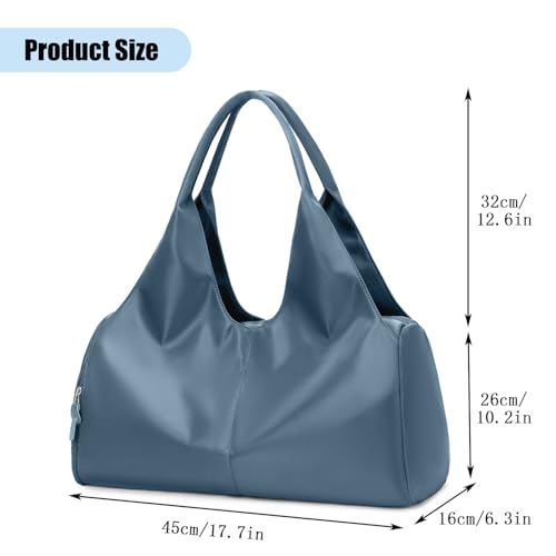 Forestfish Yoga Gym Bag For Women With Shoes Compartment & Wet Dry Storage Pockets Lightweight Duffel Bag, Navy - color: Navy