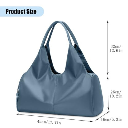 Forestfish Yoga Gym Bag For Women With Shoes Compartment & Wet Dry Storage Pockets Lightweight Duffel Bag, Navy - color: Navy