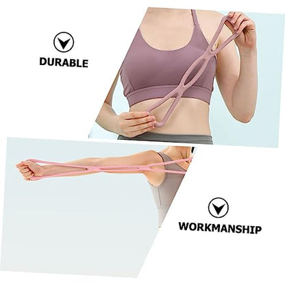 Healifty 2PCS Yoga Bar Kit Lightweight Fitness Equipment for Shoulder Neck Chest Stretching and Strength Training in Home Gym Workout Pink and Mist Blue