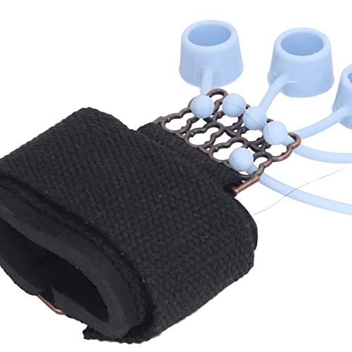 Silicone Finger Exerciser Elastic Finger Grip Trainer for Hand Muscle Strength Flexibility, Suitable for Rock Climbing, Guitarists - 1 X Wrist Tensioner 10 X Sleeve - color: Black