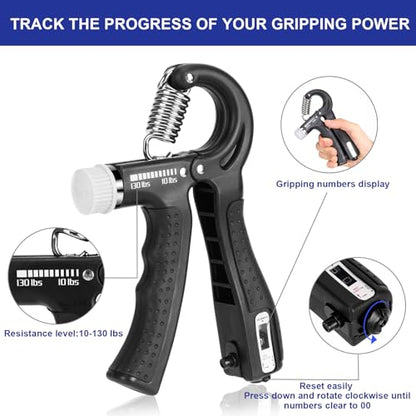 XPRT Fitness Hand Grip Strengthener [2 Pack] | Adjustable Resistance 10-130lb | Forearm Hand Exerciser for Athletes, Musicians, Rock Climbing & Rehabilitation | Premium Grip Strength Trainer - color: 2 Pack