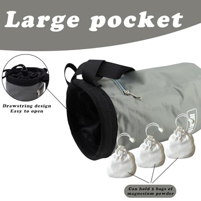 Climbing Chalk Bag, Oxford Bouldering Chalk Bag Rock Climbing Bag with Adjustable Belt, Wear-Resistant Rock Climbing Chalk Bag for Rock Climbing, Weightlifting