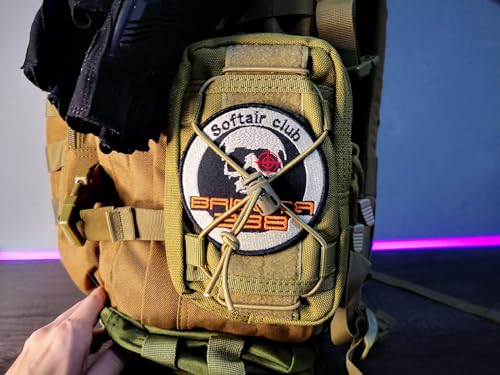 Molle Pouches Tactical Admin EDC Gear Utility Pouch Waist Bags for Small Tool Horizontal Modular Organization - color: 01 Black