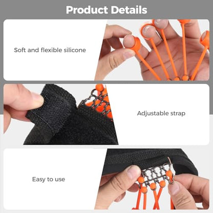 Finger Stretcher Hand Grip Exerciser, Adjustable Hand Strengthener with 30 Silicone Bands, 40/60/75 Lbs for Exercise Climbing Rehabilitation
