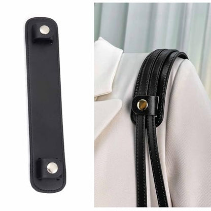 Vachetta Leather Shoulder Pad Soothing Shoulder Pad for Cossbody Bag Straps - color: Black Strap Pad