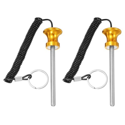 Weight Stack Pin, Weight Gym Pin Strength Training Equipment Replacement with Pull Rope for Commercial Home - color: Gold, size: 0.3 x 3.9 Inch