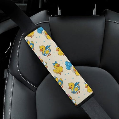 2 Pack Cute Rubber Duck Funny Seat Belt Cover Universal Fit Seat Belt Cushion for Kids, Stroller Pushchair High Chair, Neck and Shoulder Support - color: Pattern 746
