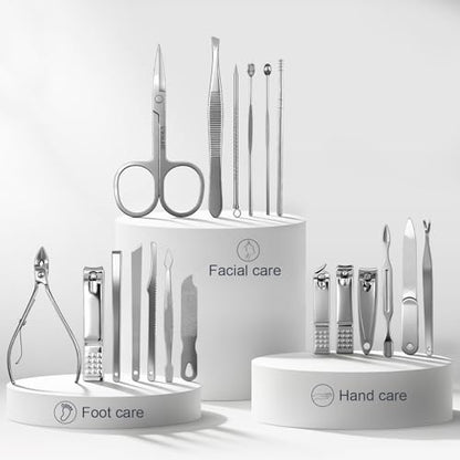 Professional Nail Clippers for Women，Travel Manicure Kit for Men，Nail Clipper Set Care Kit for Beginners with Everything