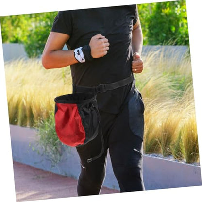 SUPVOX Outdoor Climbing Non-Slip Powder Bag Adjustable Belt Large Capacity Chalk Storage Pouch for Gymnastics and Rock Climbing Reusable Waist Bag for Sports